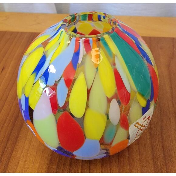 Signed Murano Millefiori Bud Vase – Imperio Rossi – Vetro Artistico #033 –... - Picture 10 of 11